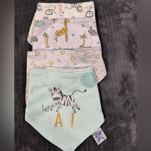 Baby Gear Kids Bibs Set - White, Cream, Mint